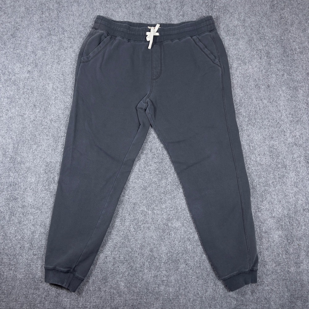 Marine Layer Jogger Pants Mens Large Black Fleece Drawstring